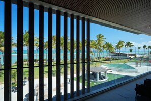 Familie appartement, 2 slaapkamers, uitzicht op zee (Tipo B) | Uitzicht op strand/zee