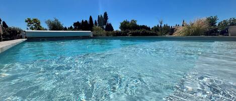 Outdoor pool, a heated pool