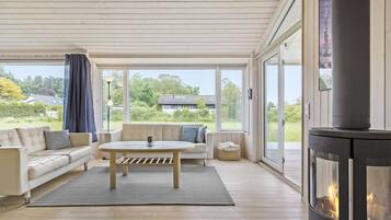 Smart-tv och eldstad