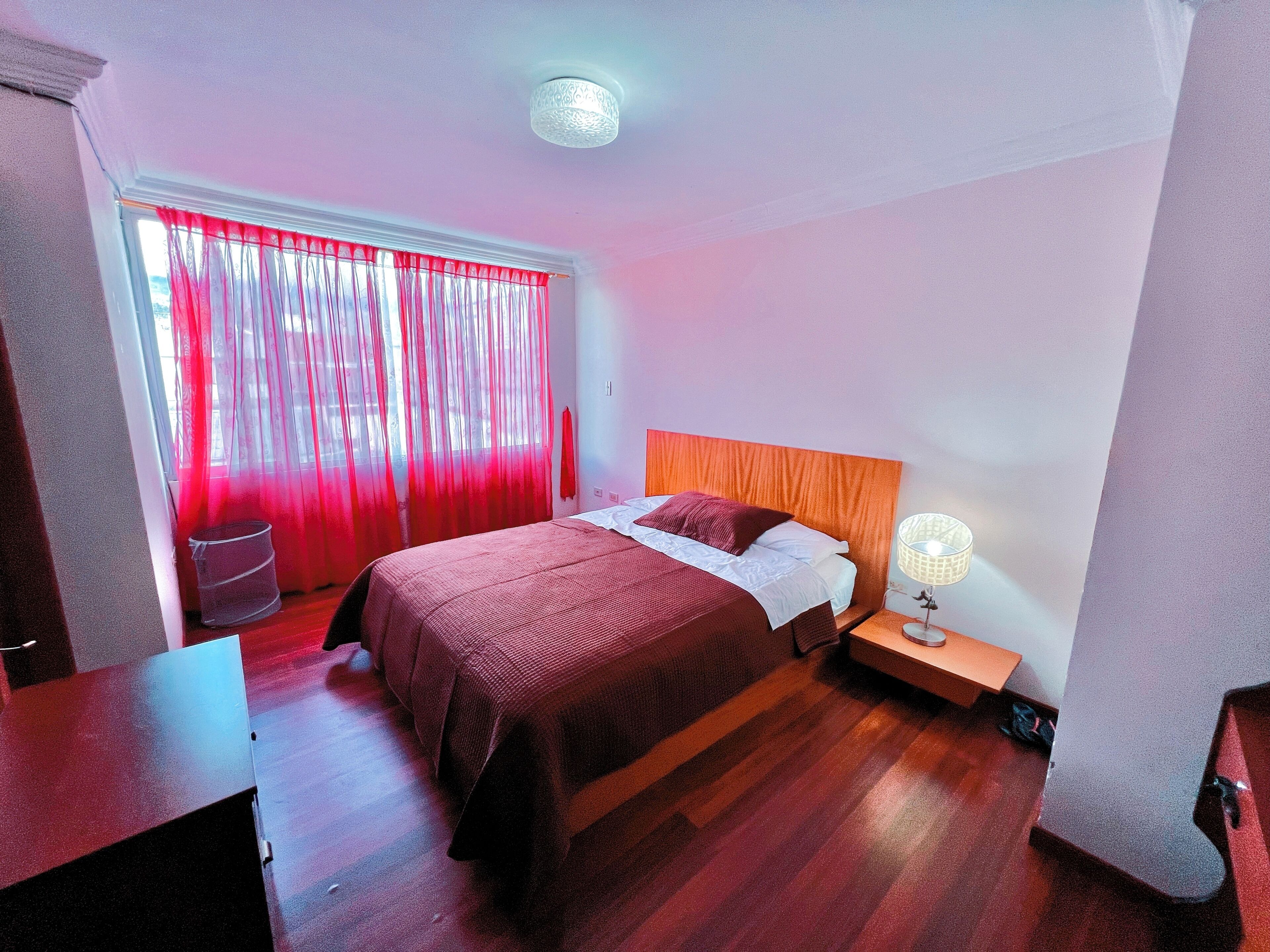 2 bedrooms, desk, blackout drapes, free WiFi