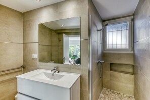 Shower, hair dryer