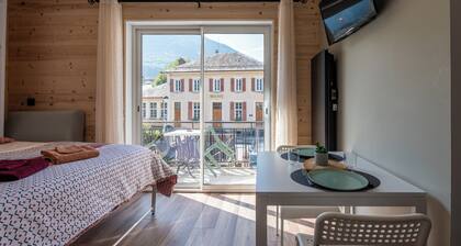 Appartement "Le Chaussy" avec vue sur les montagnes, balcon et Wi-Fi