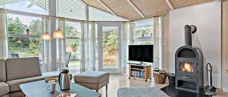 TV, fireplace, DVD player