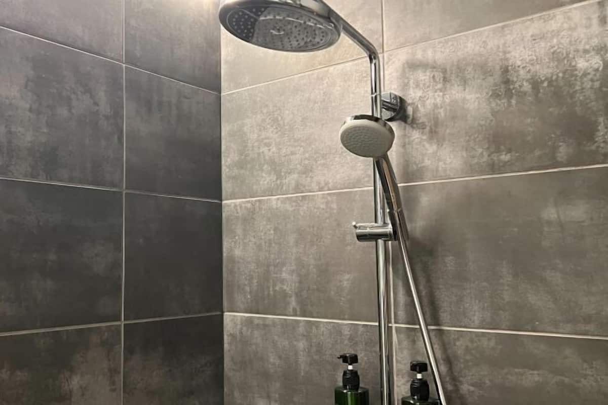 Bathroom | Hair dryer, electronic bidet, towels, soap