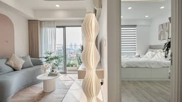 Deluxe Apartment, 2 Bedrooms, Kitchen, City View | 1 bedroom, premium bedding, Select Comfort beds, individually decorated
