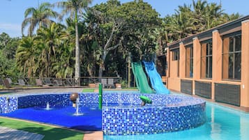 2 outdoor pools, pool umbrellas, pool loungers