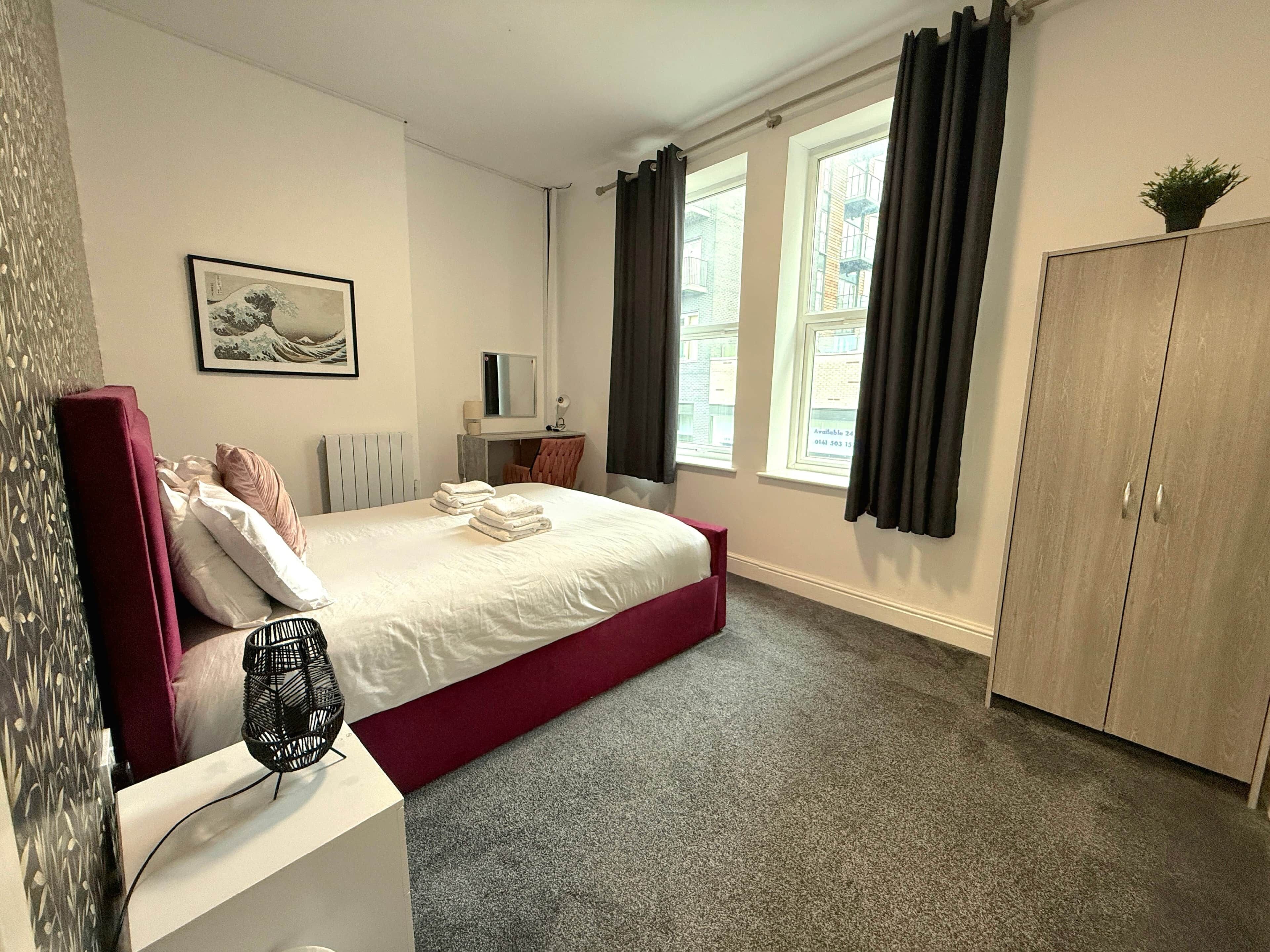 2 bedrooms, iron/ironing board, free WiFi, bed sheets