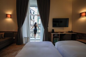 Deluxe Room, 3 Single Beds, Balcony, City View | View from room - Antica Dimora Pessina (Naples)