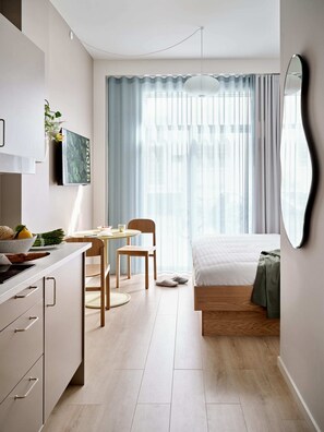 1 bedroom, iron/ironing board, travel crib, WiFi
