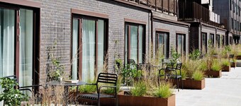 Bright studio with terrace, perfect for two