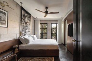 Habitación Deluxe, vista al jardín | Ropa de cama de alta calidad y wifi gratis