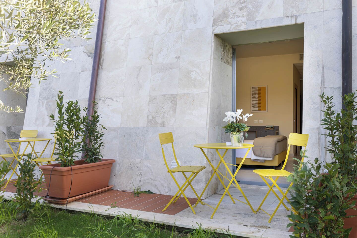 Classic-Doppel- oder -Zweibettzimmer, Balkon, Gartenblick | Blick auf den Garten