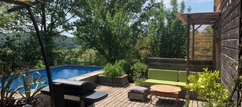 Jolie Maison en Bois Avec Piscine