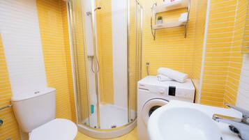 Free toiletries, hair dryer, towels, toilet paper