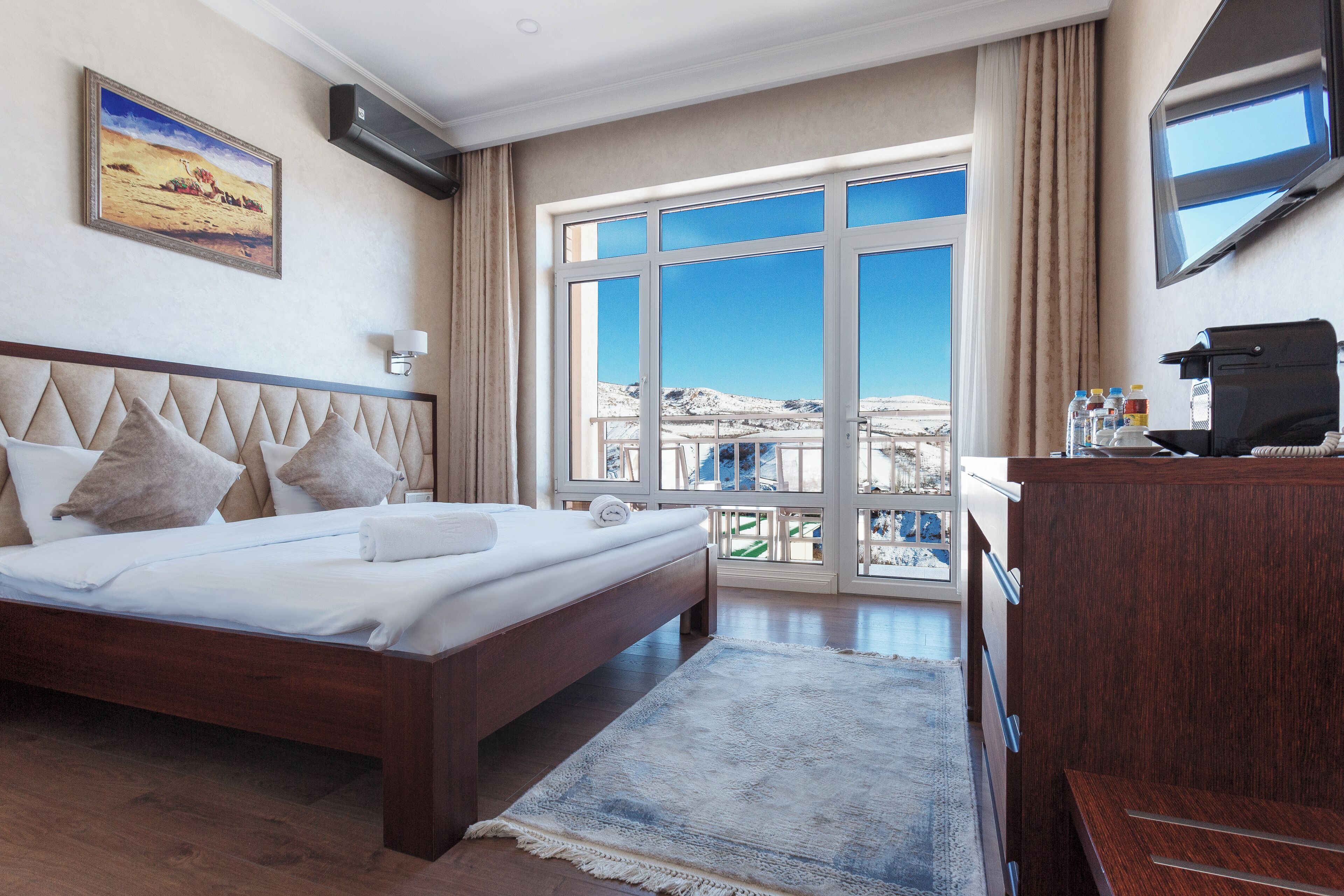 Business Double Room Single Use, Mountain View | Minibar, in-room safe, individually furnished, desk