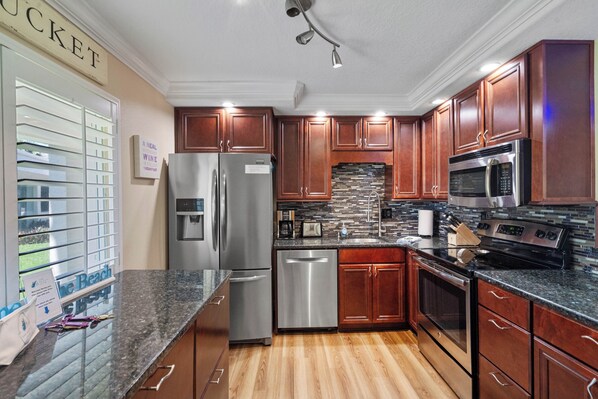 Fridge, microwave, oven, stovetop - Chateau by the Sea 12B Ocean View Retreat! (New Smyrna Beach)