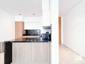 アパートメント (1 Bedroom) | 専用キッチン | 冷蔵庫、電子レンジ、オーブン、コンロ