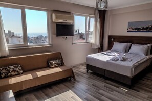 Family Studio, Partial Sea View | In-room safe, soundproofing, iron/ironing board, free WiFi - City Hall Apart Hotel  (Istanbul)