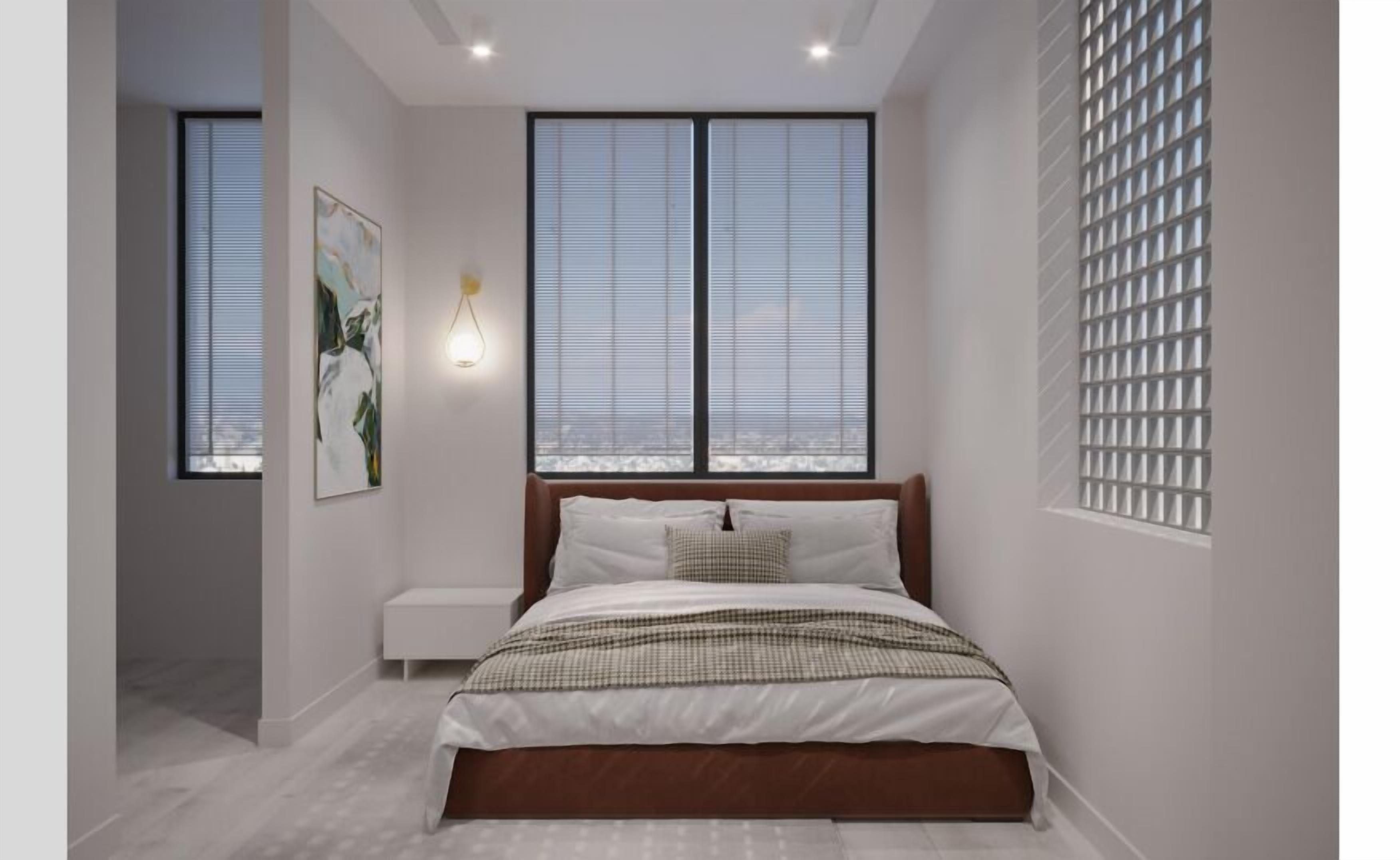 1 kamar tidur, brankas, meja kerja, dan ruang kerja ramah laptop