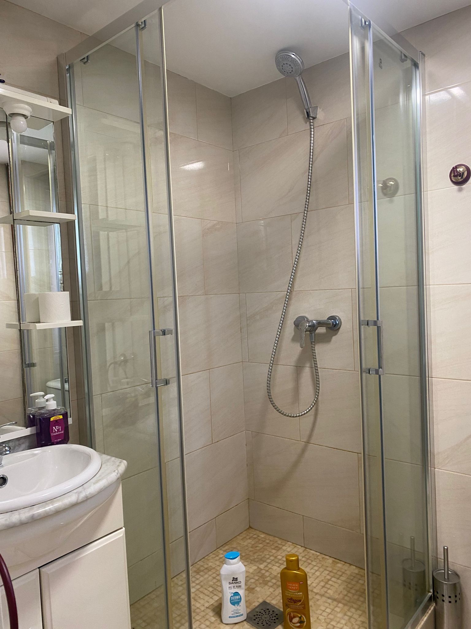 Haartrockner, Handtücher, Seife, Shampoo