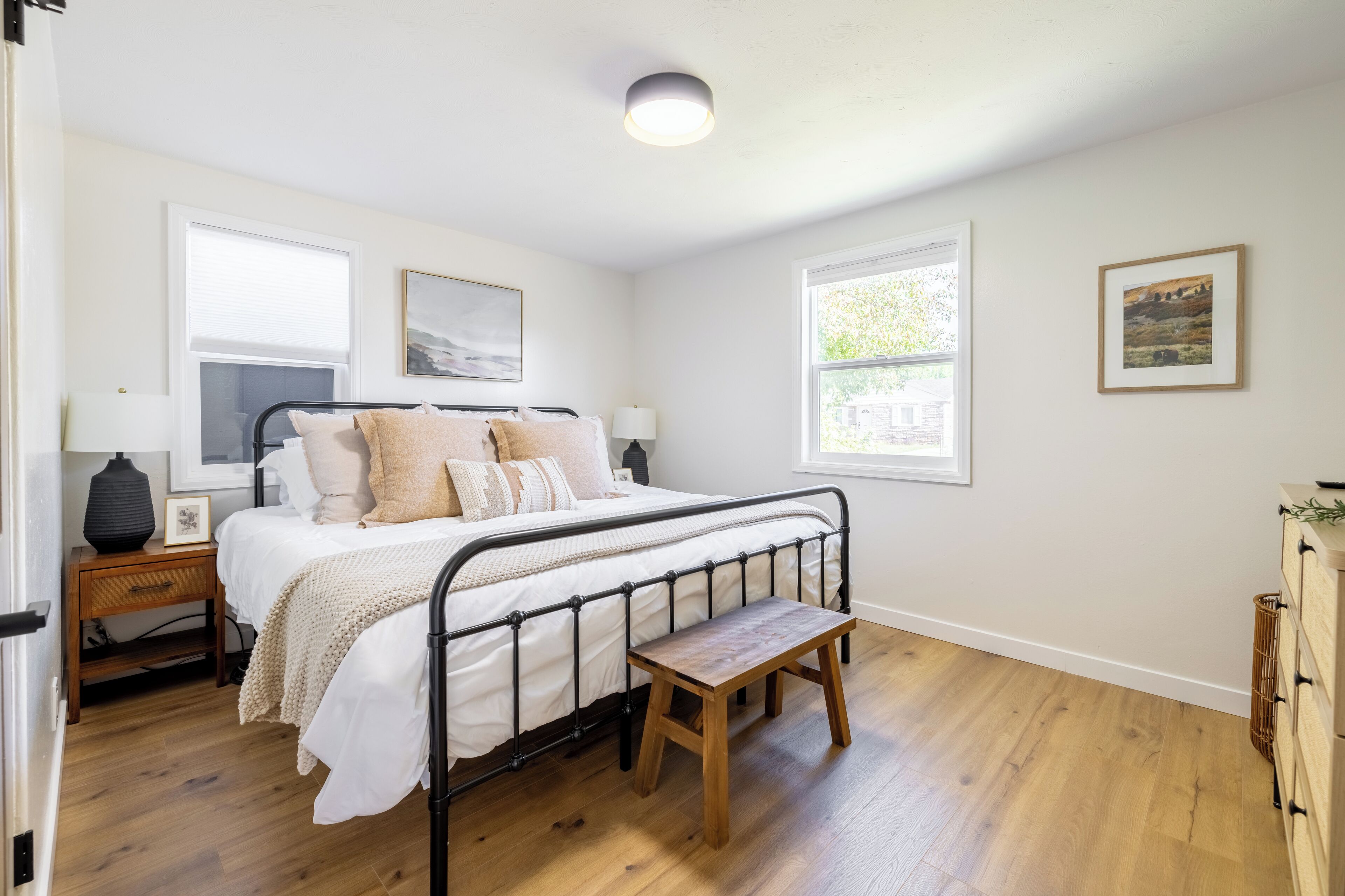 2 bedrooms, iron/ironing board, travel crib, WiFi