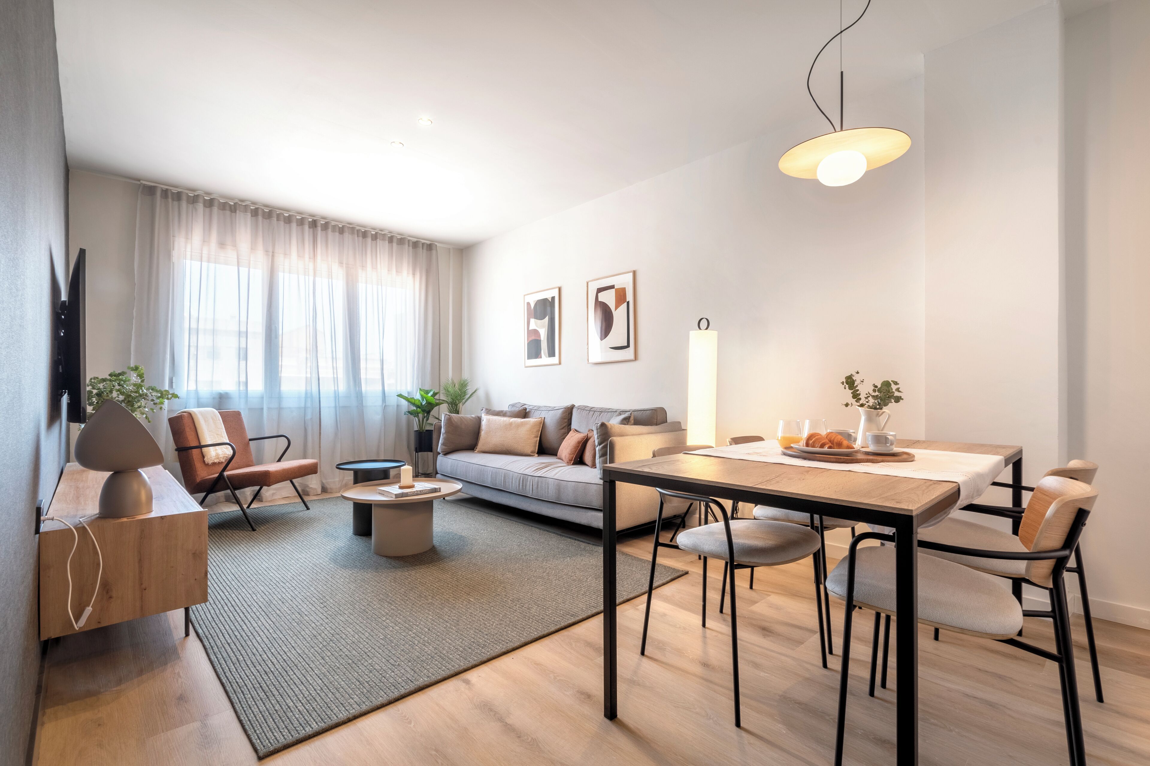 40-inch flat-screen TV with digital channels, TV