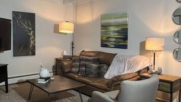 Smart TV, fireplace, computer monitors