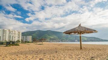 Enjoy a beachside retreat with access to nearby accommodations.