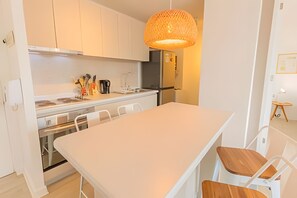 Apartment | Private kitchen | Fridge, microwave, oven, toaster