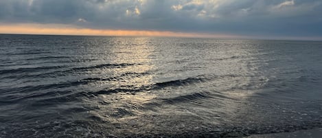 Plage à proximité, chaises longues, serviettes de plage