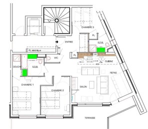 Floor plan - Wifi, 4th floor, balcony, tv, ski locker, 92m², Tignes (Tignes)