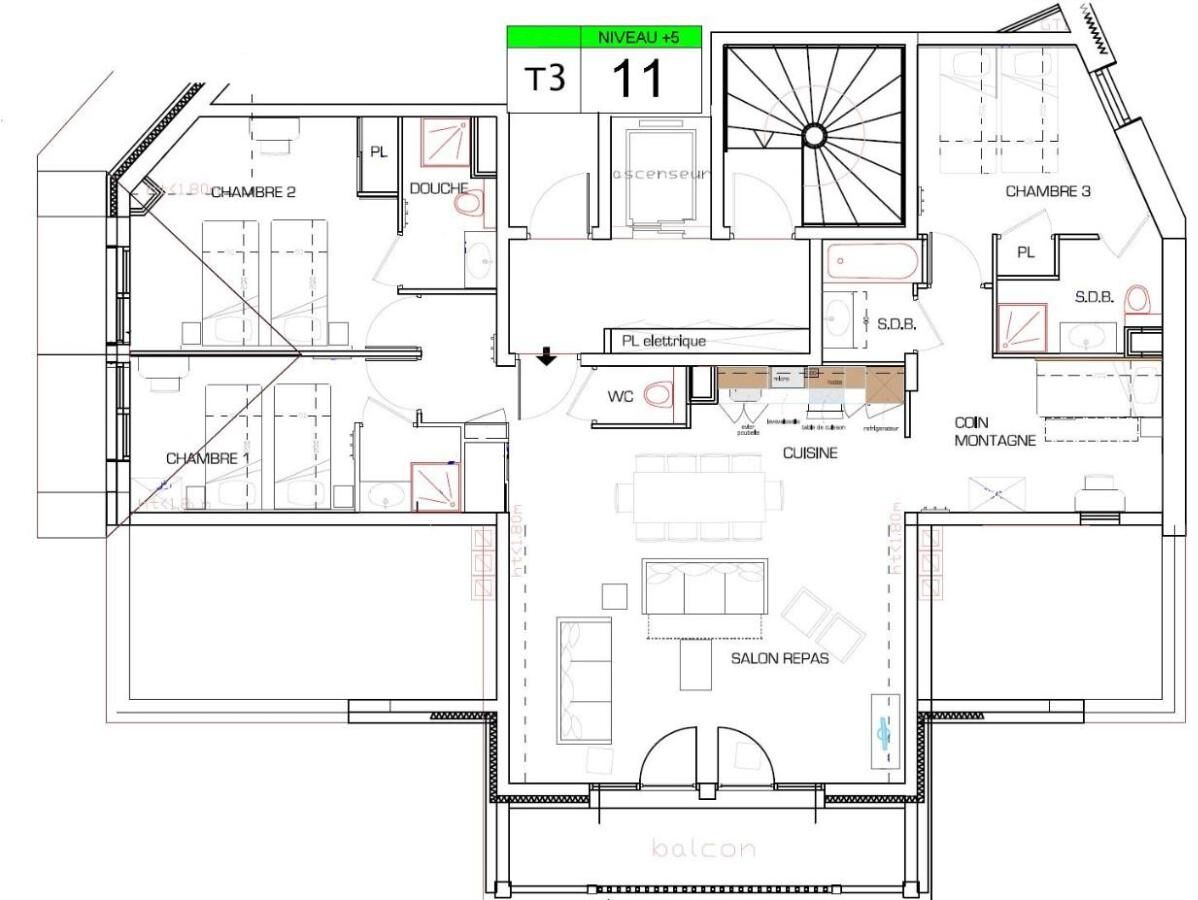 مخطط تصميم الطابق
