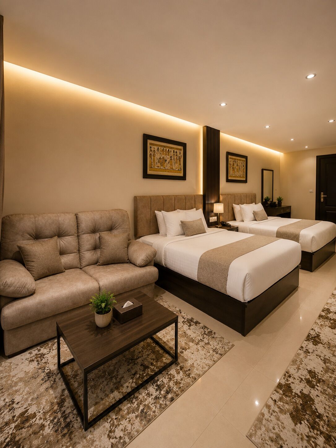 Royal Room | Premium bedding, memory foam beds, minibar, desk
