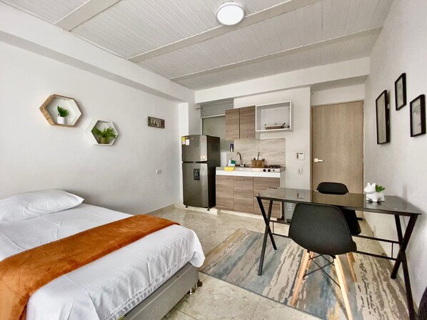 1 bedroom, WiFi, bed sheets - Loft Amplio en Belen (Medellín)