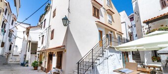 Almost directly on the beach in the old town with many alleyways