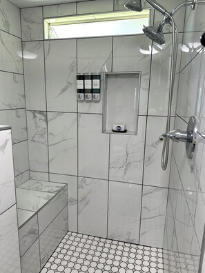 Shower, eco-friendly toiletries, hair dryer, bidet - Cozy Beach Home w/ Fire Pit, Grill & Outdoor Swings—8 min from Surf City Pier! (Hampstead)