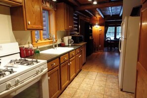Fridge, microwave, oven, stovetop - Log Cabin near Mackinaw, Mullet & Burt Lake! (Cheboygan)