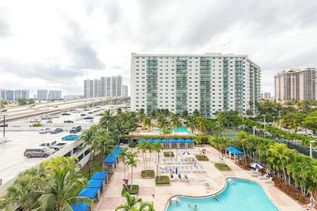 Elite Apartment, Balcony, Pool View | View from room
