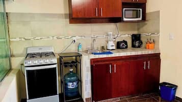 Fridge, microwave, dishwasher, toaster