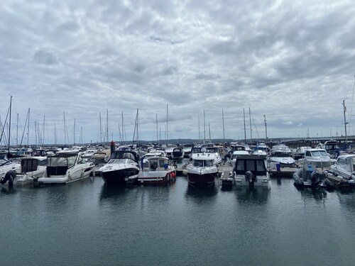 Moored at the 5* rated Torquay marina, lots space to relax.