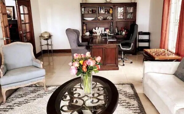 Smart-TV, peis, bøker og PC-skjermer