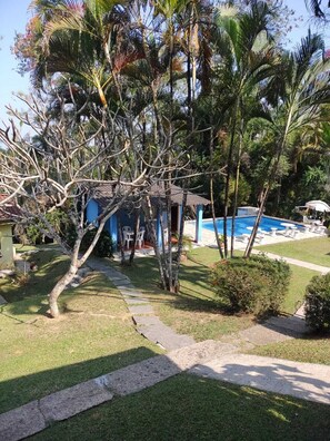 Standard Quadruple Room, Pool View | View from room