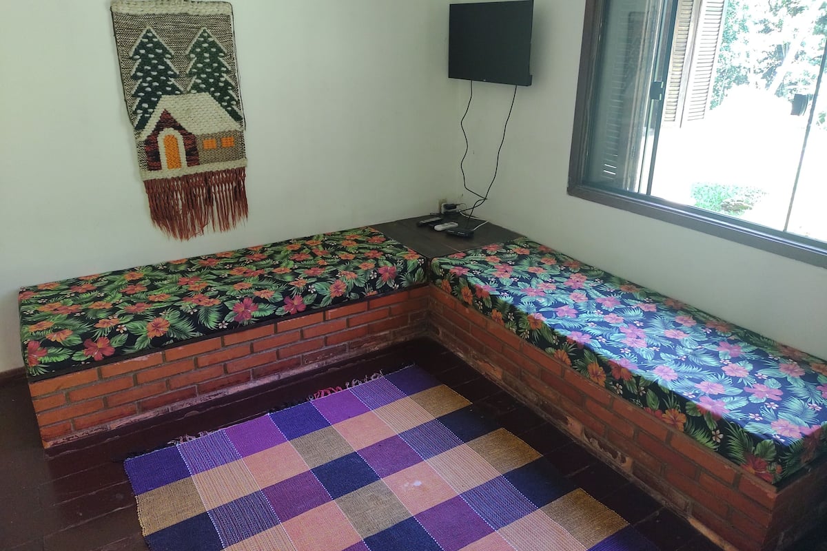 Family Quadruple Room, Garden View | Blackout curtains, iron/ironing board, free WiFi, bed sheets