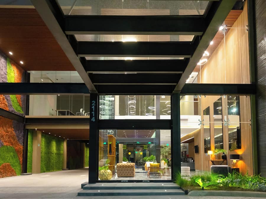 Voorkant van accommodatie