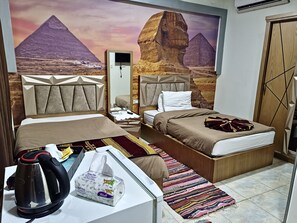 Deluxe Double or Twin Room, 2 Twin Beds, Mountain View | Individually decorated, individually furnished, desk, laptop workspace - Supreme Pyramids view (Giza)