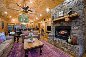 TV connectée, cheminée, jeux vidéo