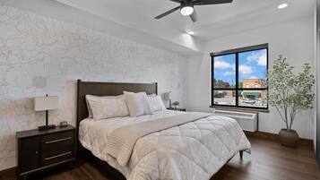 2 bedrooms, iron/ironing board, WiFi, bed sheets