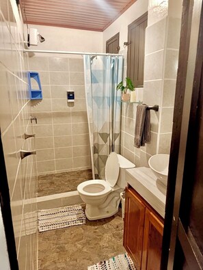 Shower, hair dryer, towels, soap - Pacific Ocean-Front Villa de Azul. stunning Sunrises & Sunsets, 3bd 2 full baths (Provincia de Puntarenas)
