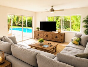 Smart-TV, Videospiele, Tischtennisplatte