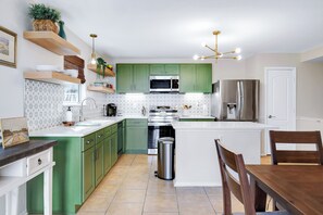 Microwave, oven, stovetop, dishwasher